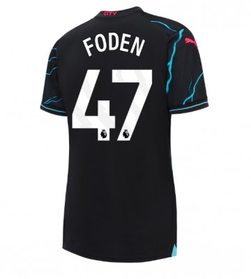 Manchester City Phil Foden #47 Tercera Equipación Mujer 2023-24 Manga Corta